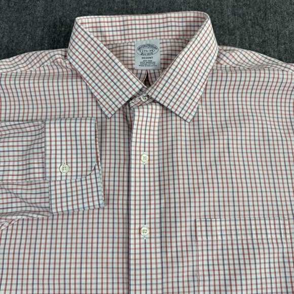 Brooks Brothers Other - Brooks Brothers Regent Men's 17.5 34 Non Iron Supima Cotton red Plaid Shirt